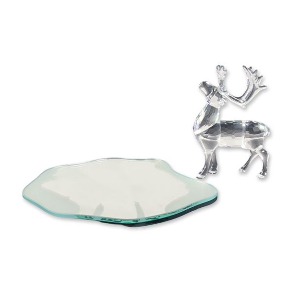 Swarovski Silver Crystal Reindeer with Ice Base