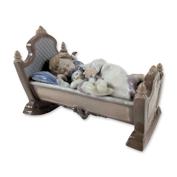 Lladro Porcelain Figurine, Rock A Bye Baby 1005717