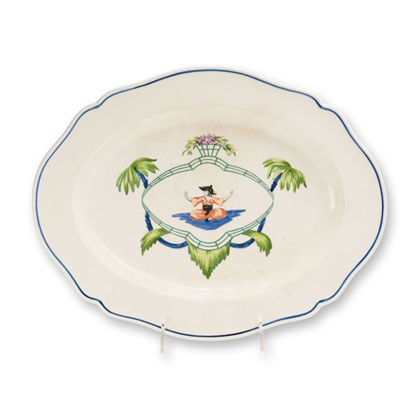 Wedgwood Pagodine Pattern Chinoiserie Earthenware Serving Platter, circa 1925