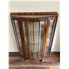 Image 1 : Antique Curved Glass Curio Cabinet