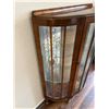 Image 3 : Antique Curved Glass Curio Cabinet