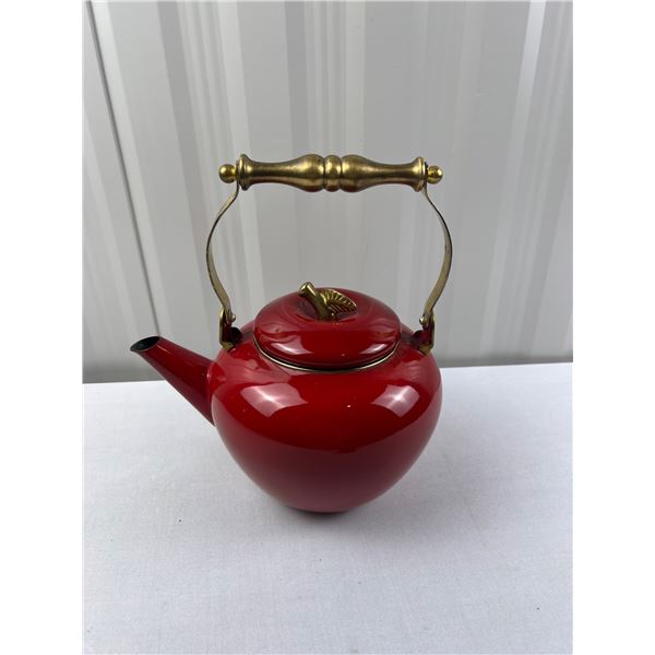 Enameled Apple Teapot
