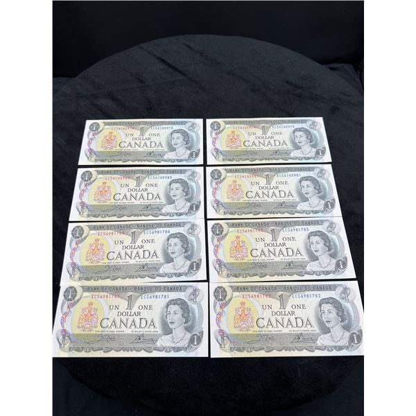 1973 Canadian One Dollar Banknotes