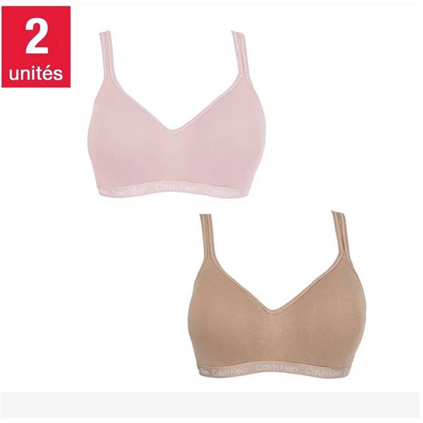 Calvin Klein 2 Pack Cotton Modal Bralette XL