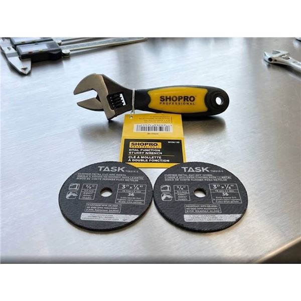 Lot of Shopro Stubby Wrench and Cut-Off Wheels