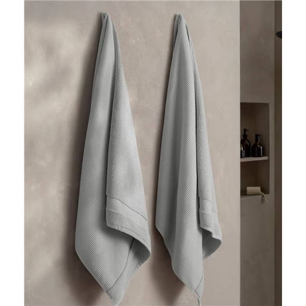WelHome Waffle Bath Towels, 2-pack
