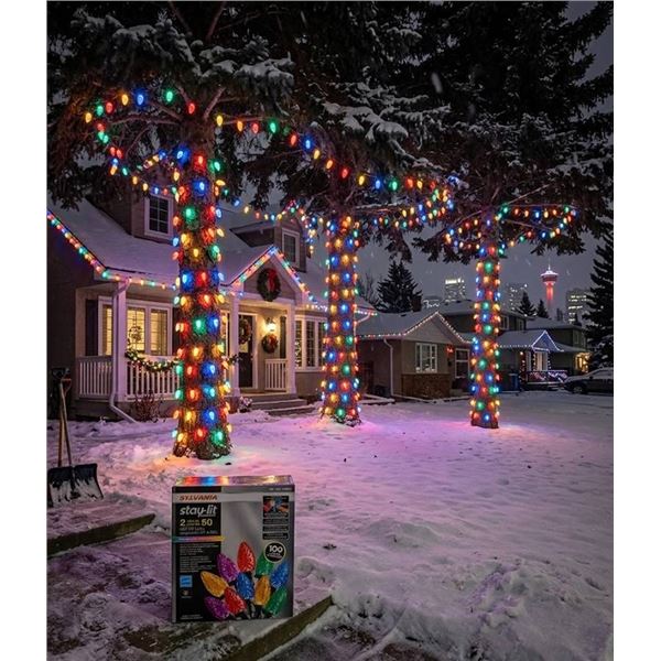 Sylvania Stay-Lit LED C9 Multicolor Lights 2 Sets of 50