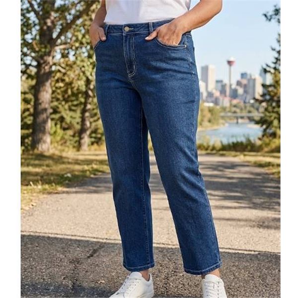 Kensie Jeans High Rise Straight Blue, Size 12