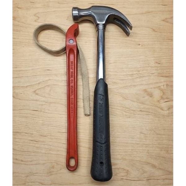 True Temper Hammer and Ridgid Pipe Wrench