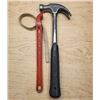 Image 1 : True Temper Hammer and Ridgid Pipe Wrench