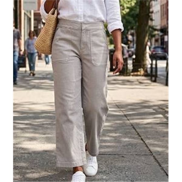YPL Womenâ€™s Elastic Waist Crop Pants, XS