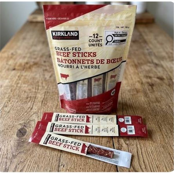 Kirkland Grass-Fed Beef Sticks, 12 Pack