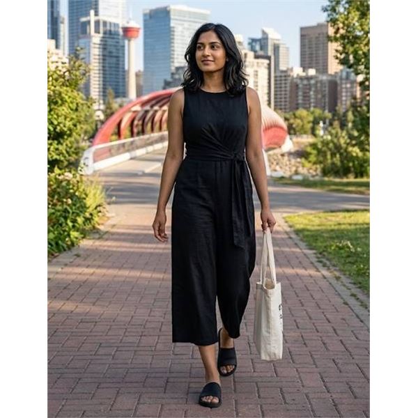 DKNY Women's Black Jumpsuit Size S/P