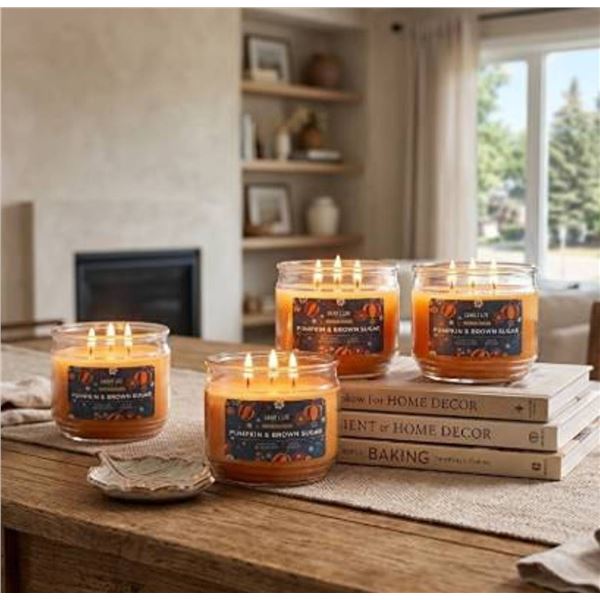 Pack of 4 - Candle-lite Pumpkin & Brown Sugar Candle