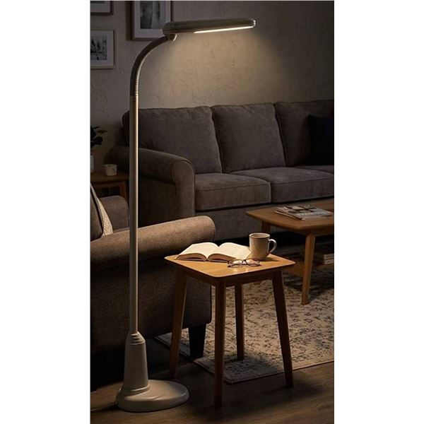 Ott-Lite L24554 Task Plus High-Definition 24-Watt Floor Lamp, Dove Grey