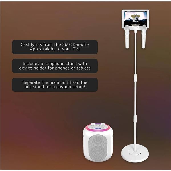 Singing Machine SMC2040 Ultimate Karaoke System, 50 watts System, Sing Cast Video Streaming and Pitc