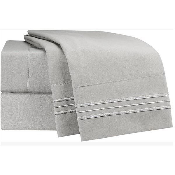 Comfy Bamboo World Celeste King 4-Piece Sheet
