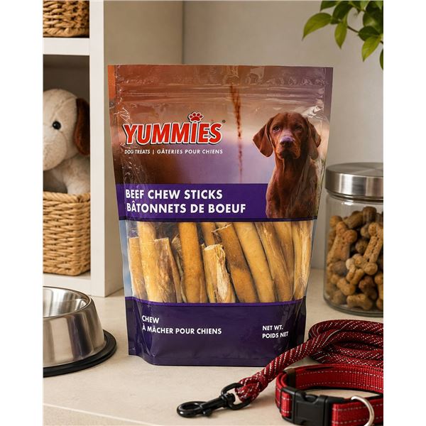 Yummies Beef Chew Sticks Dog Treats 900g