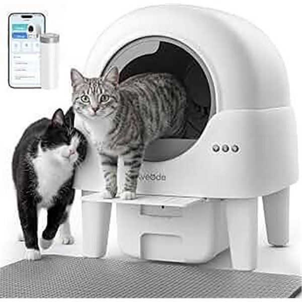 Kveode Self Cleaning Litter Box White