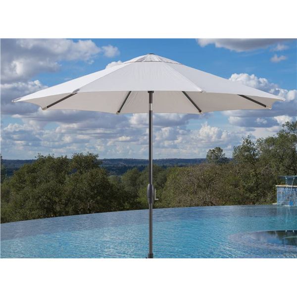 Outdura 10 Ft Auto-Tilt Market Umbrella, Cream