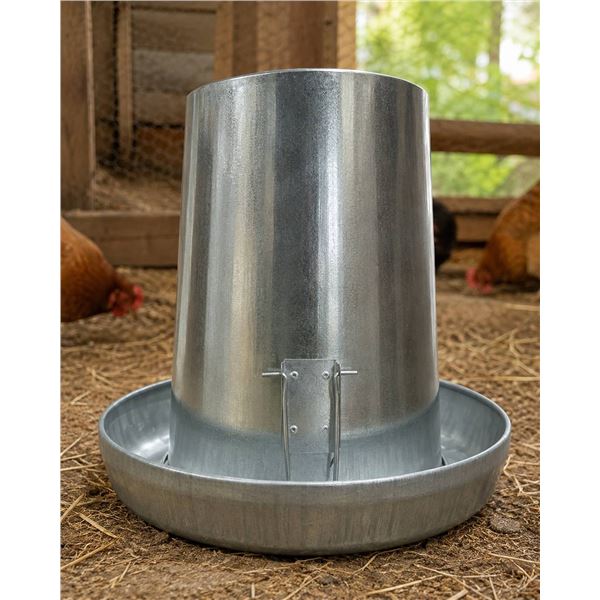 25 lb Hanging Galvanized Poultry Feeder