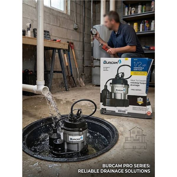 Burcam 1/2 HP Submersible Sump Pump