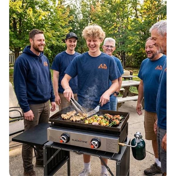 Omnivore Original 22-Inch 2-Burner Propane Gas Griddle for Tabletop with Hood