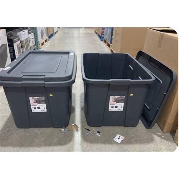 SLot of 2 - terilite Tuff1 30 Gallon Storage Tote