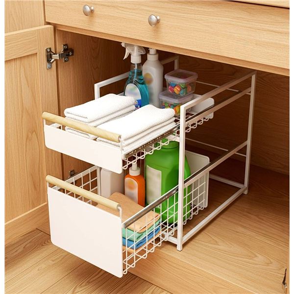 MEsa Two-Tier Metal Organizer With Drawers