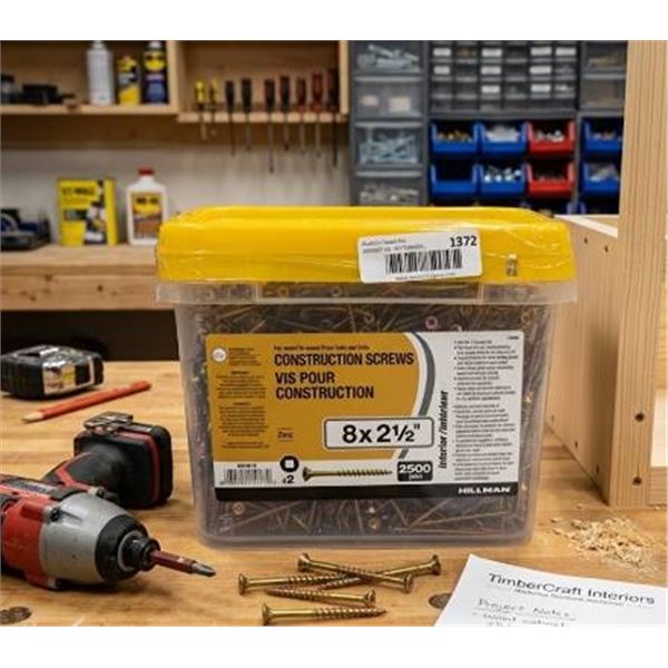 Hillman Construction Screws 2-1/2" Pail of 2500