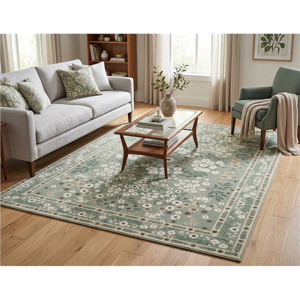Wyatt & Ash Machine Washable Area Rug, 63 in x 89 in
