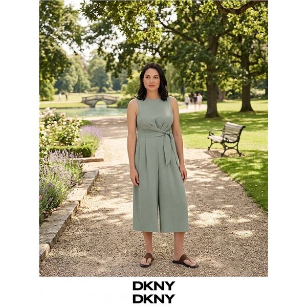 DKNY XS Sleeveless Jumpsuit Green