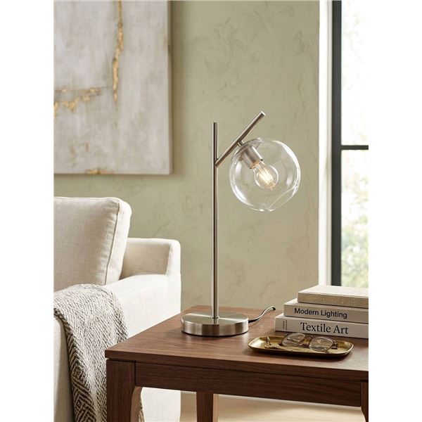 Modern Brushed Metal Table Lamp