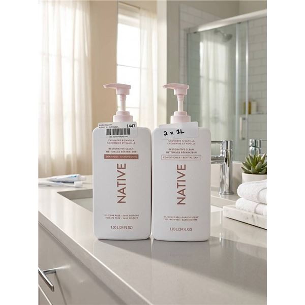 Native Cashmere & Vanilla Shampoo and Conditioner 1L