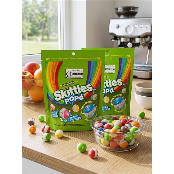 Skittles Pops Freeze Dried Candy 6 x 155g