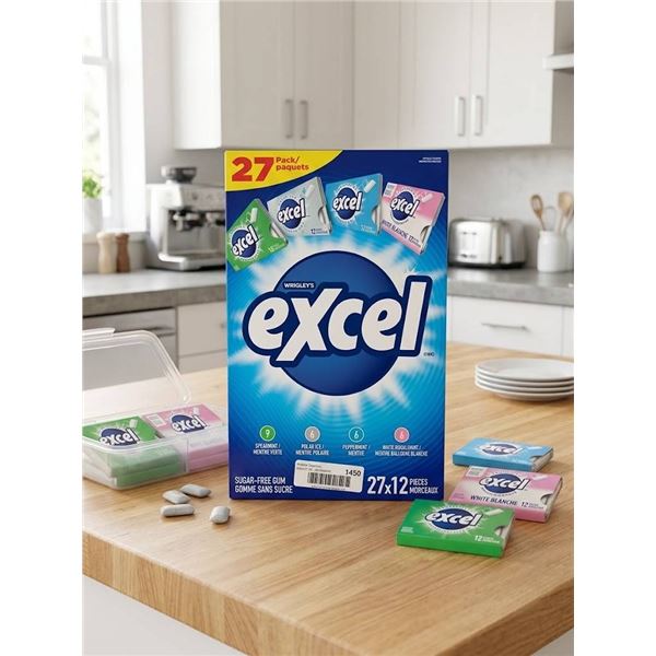 Lot of 2 - Excel Sugar-Free Gum 27-Pack Lot