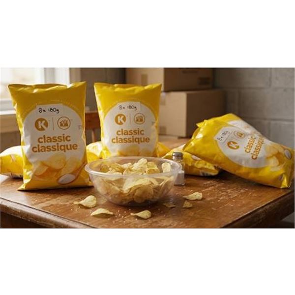 K Classic Classique Potato Chips 8x180g