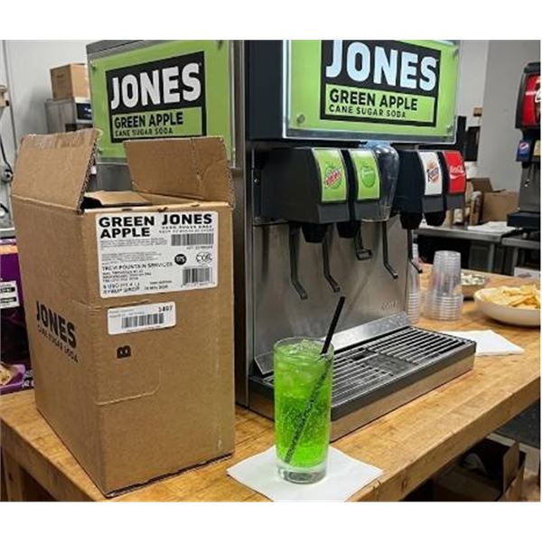 Jones Green Apple Cane Sugar Soda Syrup 3 USG - 11.4L