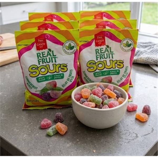 Real Fruit Sours Plant-Based Gummy Candy 12x180g