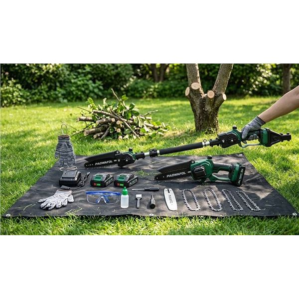 PAOWAFOL 2-in-1 Cordless Pole Saw Kit