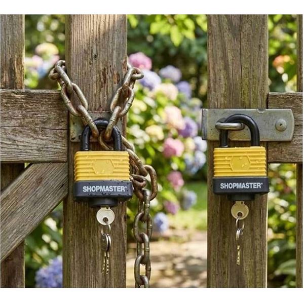ShopMaster 2-Pack 1.5" Weather Resistant Padl