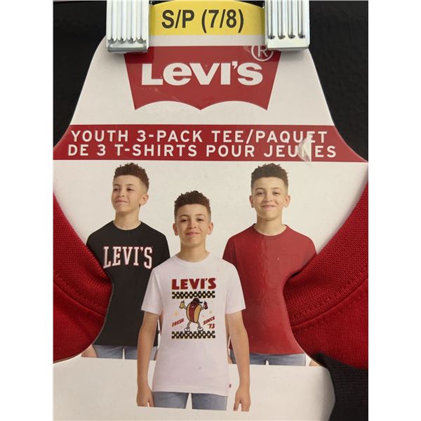 Levi's Youth 3-Pack T-Shirts Size S/P (7/8)