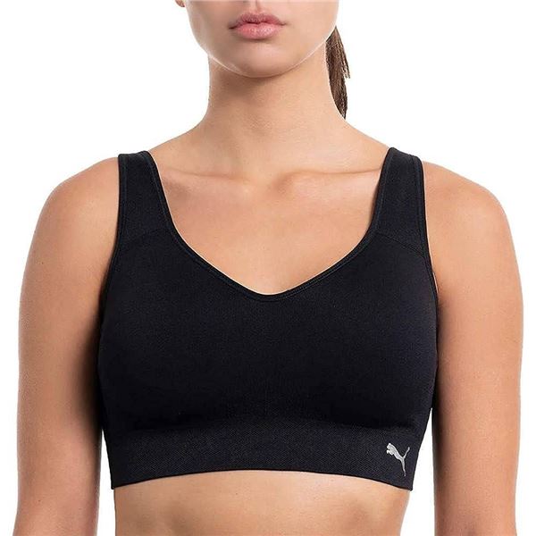 PUMA 2-Pack Seamless Sports Bras, Large