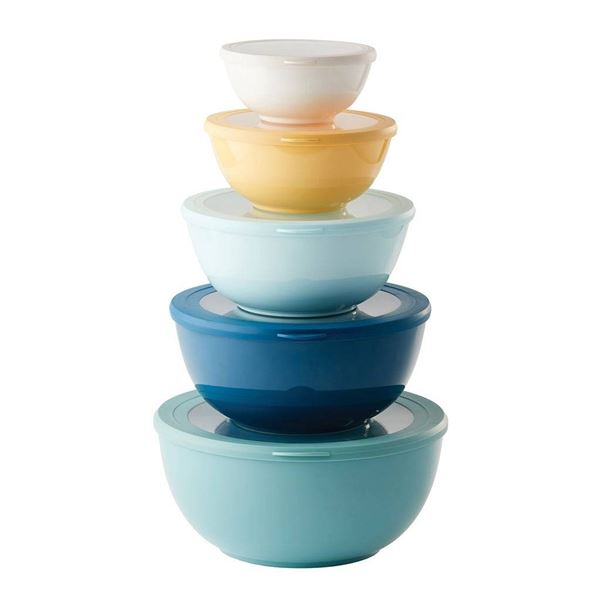 5-Piece Melamine Bowl Set With Lids