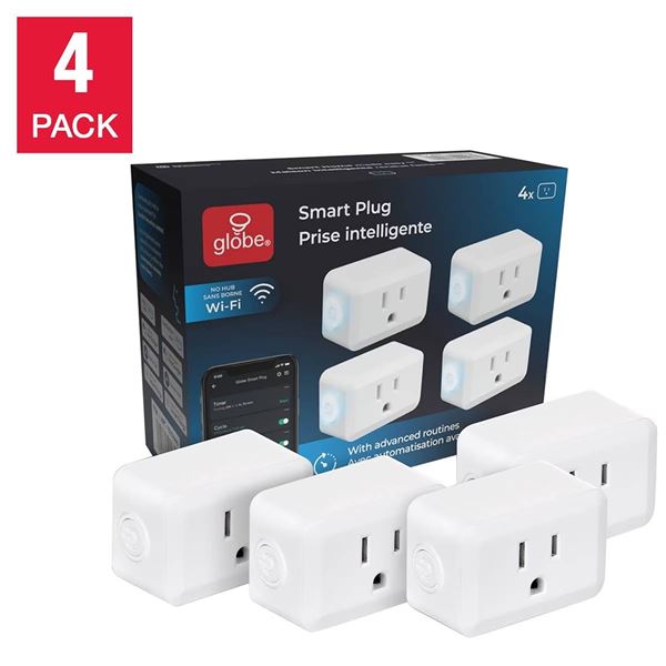 Globe Wi-Fi Smart Plug 4-Pack