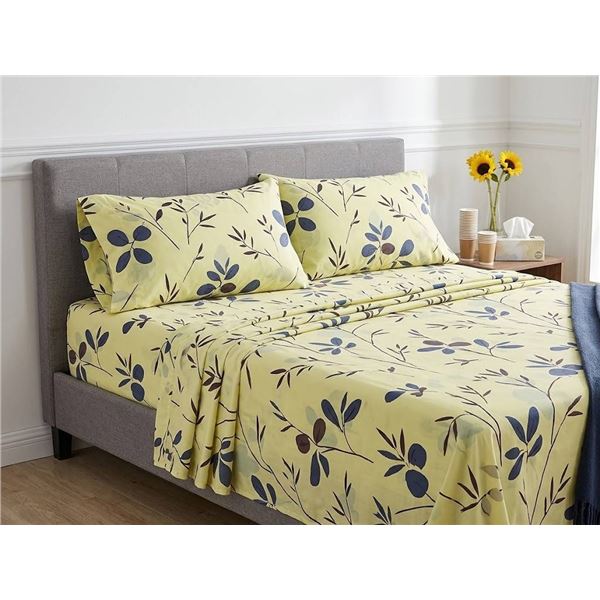 Comfy Bamboo World 4-Piece Queen Sheet Set