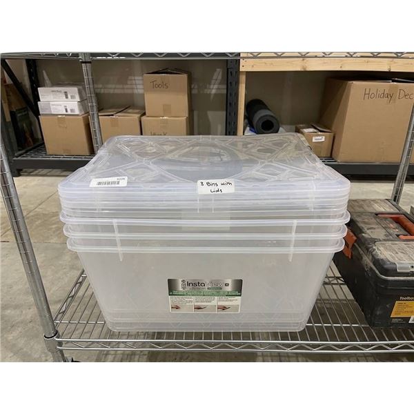 3 InstaView 45 Storage Bins with Lids