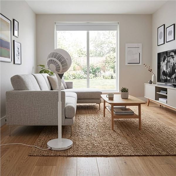 WOOZOO 360Â° Pedestal Fan, White