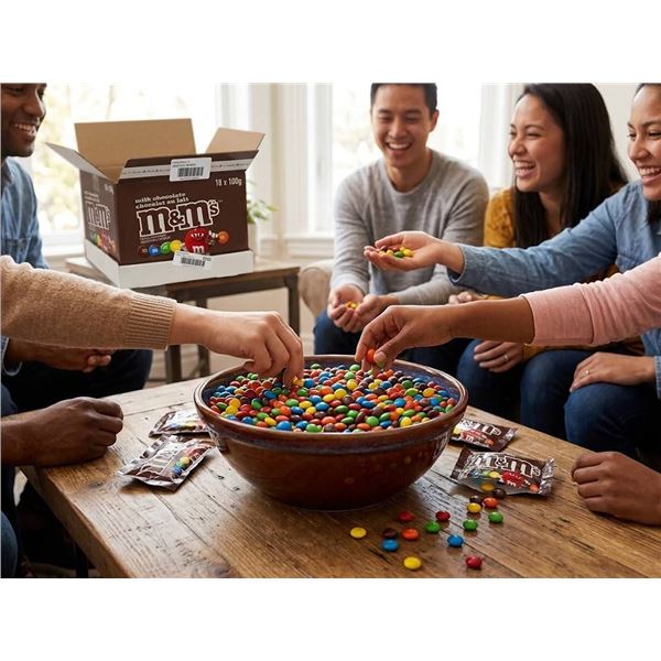 M&M's Milk Chocolate 100g Packs, 18 Count