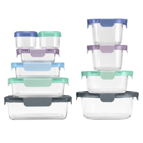 Ello 20-Piece Glass Food Storage Set